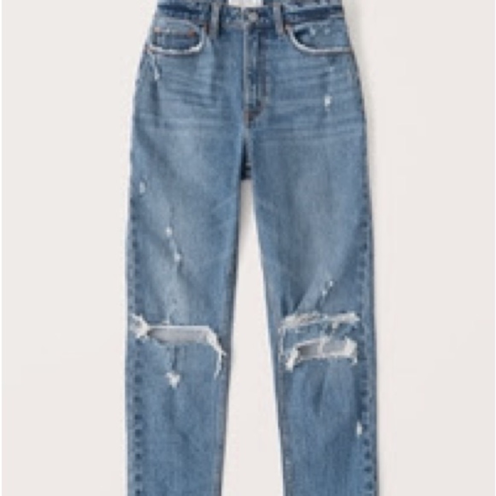Abercrombie Curve Love High Rise Mom Jeans